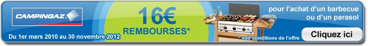 ODR - Offre de Remboursement CAMPINGAZ