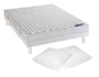 Ensemble 2 personnes DUNLOPILLO Lit VAGUE 160 pied blanc