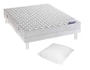Pack matelas - sommier - pieds - 1 oreiller DUNLOPILLO LIT ARGANCE 90  PIED BLANC