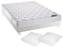 Ensemble 2 personnes DUNLOPILLO Lit VOLCAN 140 pied blanc
