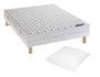 Ensemble 1 personne DUNLOPILLO Lit ARGANCE 90 pied naturel