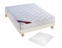 Ensemble 1 personne EPEDA Lit MANDALAY 80 pied naturel