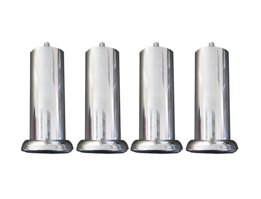 Jeu de pieds Cylindre EBAC Metal chrome 15 cm