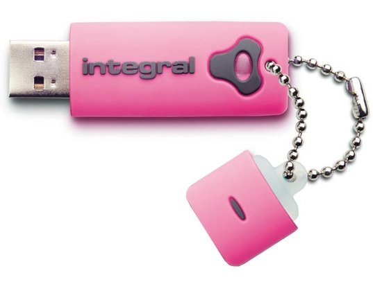 Cl� USB INTEGRAL Splash 8 Go rose
