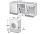 Lave linge sechant encastrable WHIRLPOOL AWZ612
