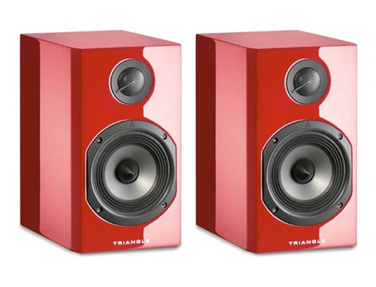 Enceinte biblioth�que TRIANGLE Color bibliotheque Rouge (la paire)