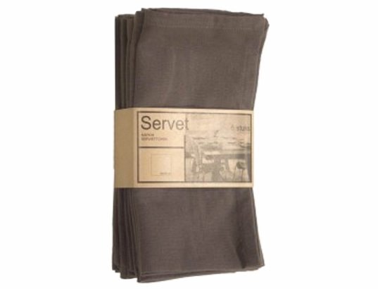 Serviette DUTCH DECOR x6 BRUGGE gris fonce