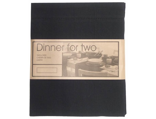 Chemin de table DUTCH DECOR AJOUR noir