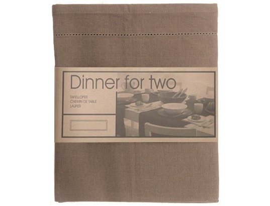 Chemin de table DUTCH DECOR AJOUR taupe