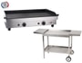 Plancha gaz KRAMPOUZ GGCIA4AA + CHARIOT INOX