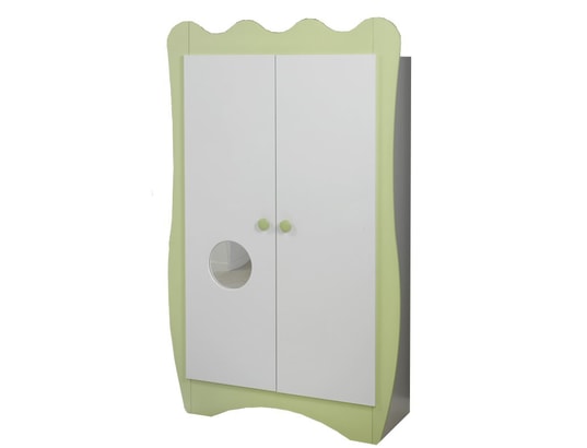 Armoire SOFAMO Armoire Doudou blanc et anis