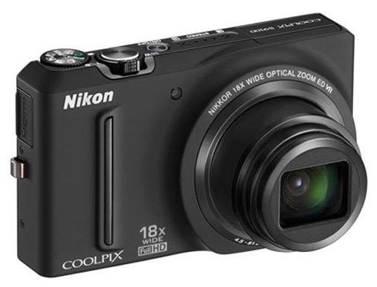 Appareil photo num�rique compact NIKON CoolPix S9100 noir