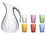 Ensemble verres et verseuse - pichet GUZZINI 6 verres hauts + carafe