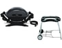 Barbecue �lectrique WEBER Q140 gris + chariot 6549