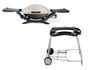 Barbecue gaz WEBER Q 200 + chariot pliable 6549