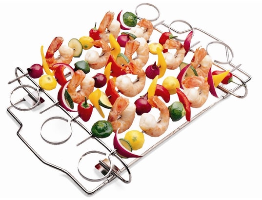 Accessoire barbecue WEBER Jeu de 6 brochettes + support 6405