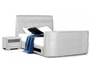 Lit multim�dia BODY IMPRESSION LIT MULTIMEDIA 160 CUIR BLANC