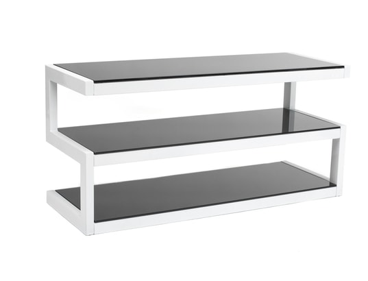 Meuble TV NORSTONE Esse Blanc verre noir