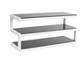 Meuble TV NORSTONE Esse Blanc verre noir