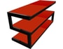Meuble TV NORSTONE Esse Noir verre Rouge