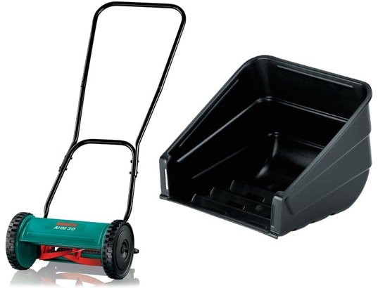 Tondeuse h�lico�dale BOSCH AHM 30 + sac de ramassage