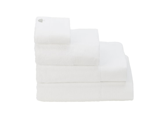 Ensemble linge de bain  GREENCONSCIENCE LUXE RIBBOY BLANC