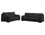 Salon cuir EUROPE ONYX 3+2 NOIR