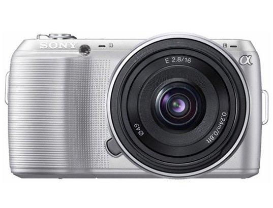 Appareil photo � objectif interchangeable SONY NEX-C3 argent + objectif 16mm