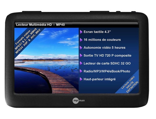 Lecteur MP3 / MP4 MPMAN MP 40 HD Touch 4 Go