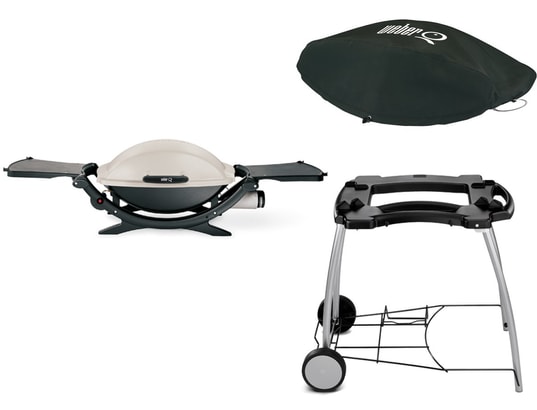 Barbecue gaz WEBER Q 200 + Chariot 6549 + Housse 6551