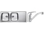 Evier inox GLEM GL216IXS + MIXNX