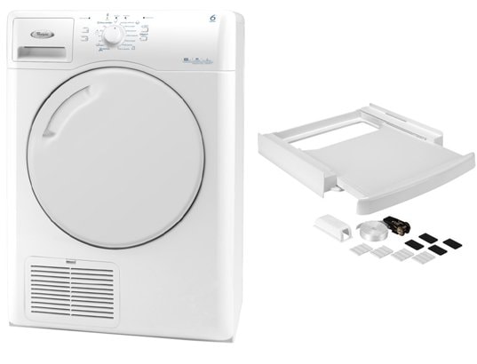 Seche linge Condensation WHIRLPOOL AZB8572 + SKS100