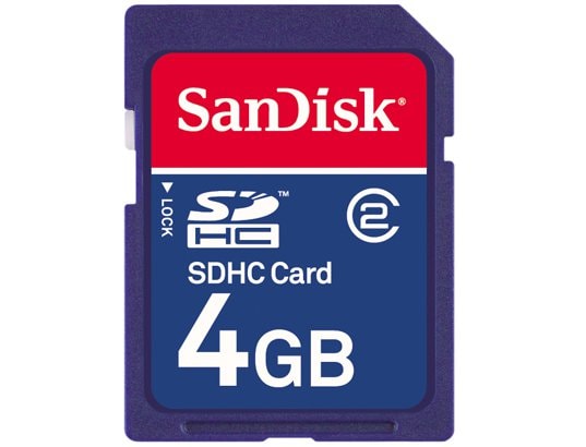 Carte m�moire  4 Go SANDISK SDHC 4 Go Standard