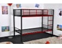 Lit superpos� LIGNE UBALDI TWINNY NOIR/ROUGE