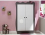 Armoire SOFAMO Armoire Doudou taupe et blanc