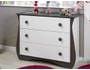 Commode SOFAMO Commode Doudou taupe et blanc