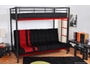 Lit mezzanine LIGNE UBALDI ZINO  NOIR/ROUGE
