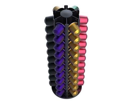 Distributeur de capsules TAVOLA SWISS ALU60 NOIR ROTATIF