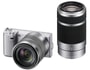 Appareil photo � objectif interchangeable SONY NEX-5NYS silver kit 18-55 et 55-210mm