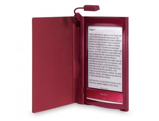 Housse lecteur ebook SONY PRSA-CL10R rouge avec liseuse