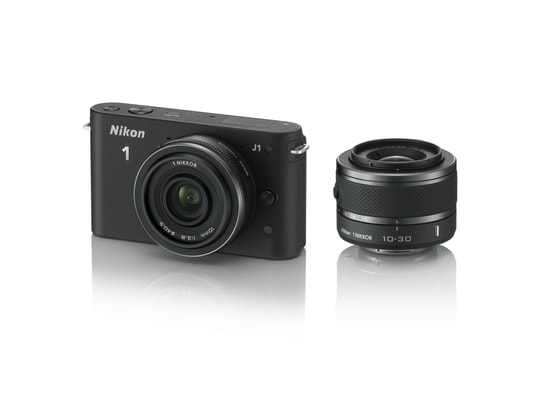 Appareil photo � objectif interchangeable NIKON 1 J1 noir + 10-30mm + 10mm