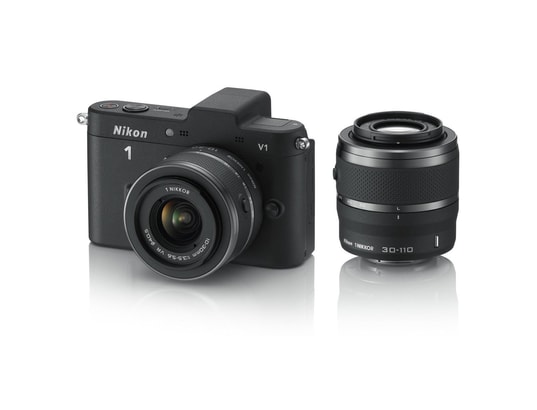 Appareil photo � objectif interchangeable NIKON 1 V1 noir + 10-30mm + 30-110mm