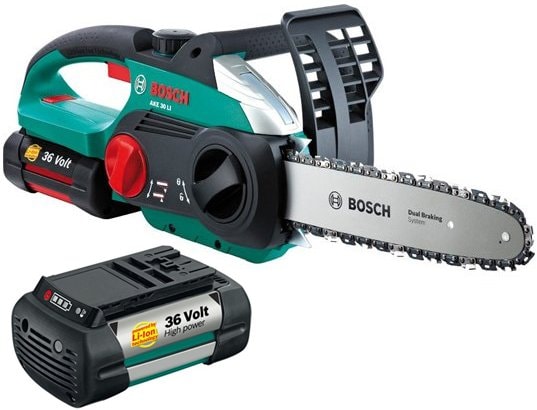 Tron�onneuse � cha�ne BOSCH AKE 30 LI plus 2eme batterie