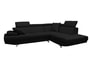 Canap� microfibre HDC AMELIE angle droit Noir