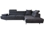 Canap� microfibre HDC AMELIE angle droit Gris Anthracite