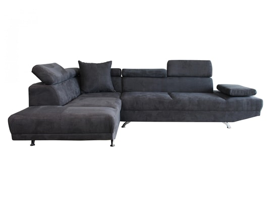 Canap� microfibre HDC AMELIE angle gauche Gris Anthracite