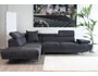 Canap� microfibre HDC AMELIE angle gauche Gris Anthracite