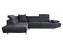 Canap� microfibre HDC AMELIE angle gauche Gris Anthracite