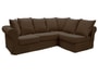 Canap� tissu HDC SUSIE angle droit chocolat