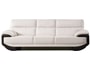 Canap� cuir EUROPE TERTIO 3 places blanc et noir